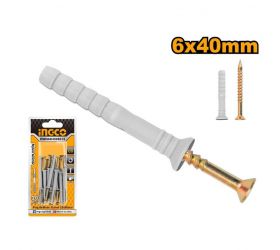 Hmoždinka natĺkacia 6x40mm INGCO 20ks