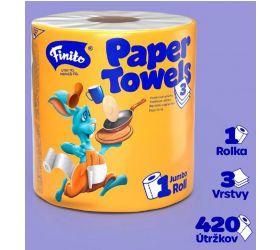 Utierka papierová v rolke 19cm/80m, 3-vrstvová single