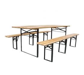Nábytok set pivný 200cm FRANZ, stôl 200x70cm + 2x lavica 200x25cm