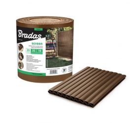 Fólia, páska tieniaca do plotových panelov 19cm/35m hnedá + 20x spona