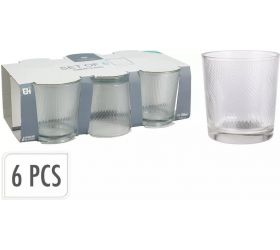 Pohár na vodu, sklenený, 280ml, sada 6ks