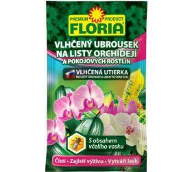Utierka vlhčená na listy orchideí a izbových rastlín