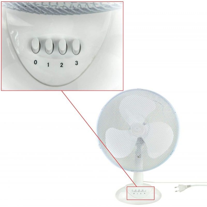 Ventilátor stolový 34cm, 45W