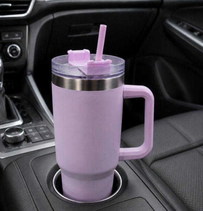 Termohrnček nerezový so slamkou 1200 ml mix farieb