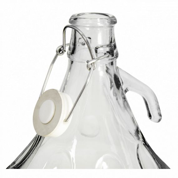 Demižón s klipovým uzáverom, sklenený, objem 5L, STELLA