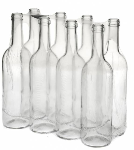Kinekus Fľaša na víno sklenená 750 ml číra