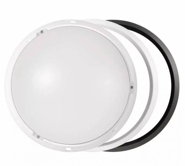 EMOS LED svietidlo prisadené kruhové, 14W, neutrálna biela, priemer 21,5cm, čierna/biela, bez senzoru